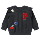 Patch Me Up Ruffle Sweatshirt