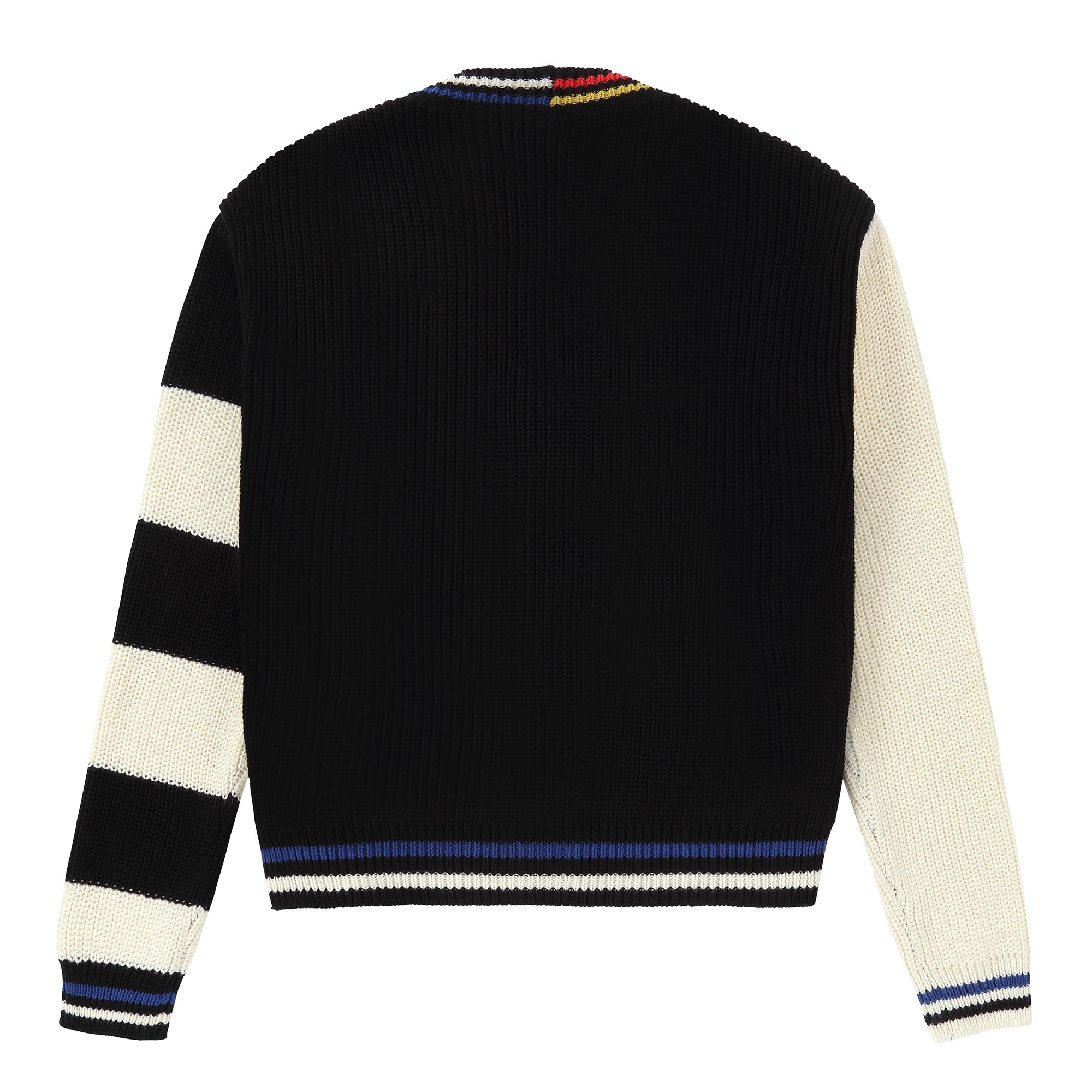 Black / Ivory Varsity Cardigan