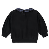 Midnight Plaid Collared Sweatshirt