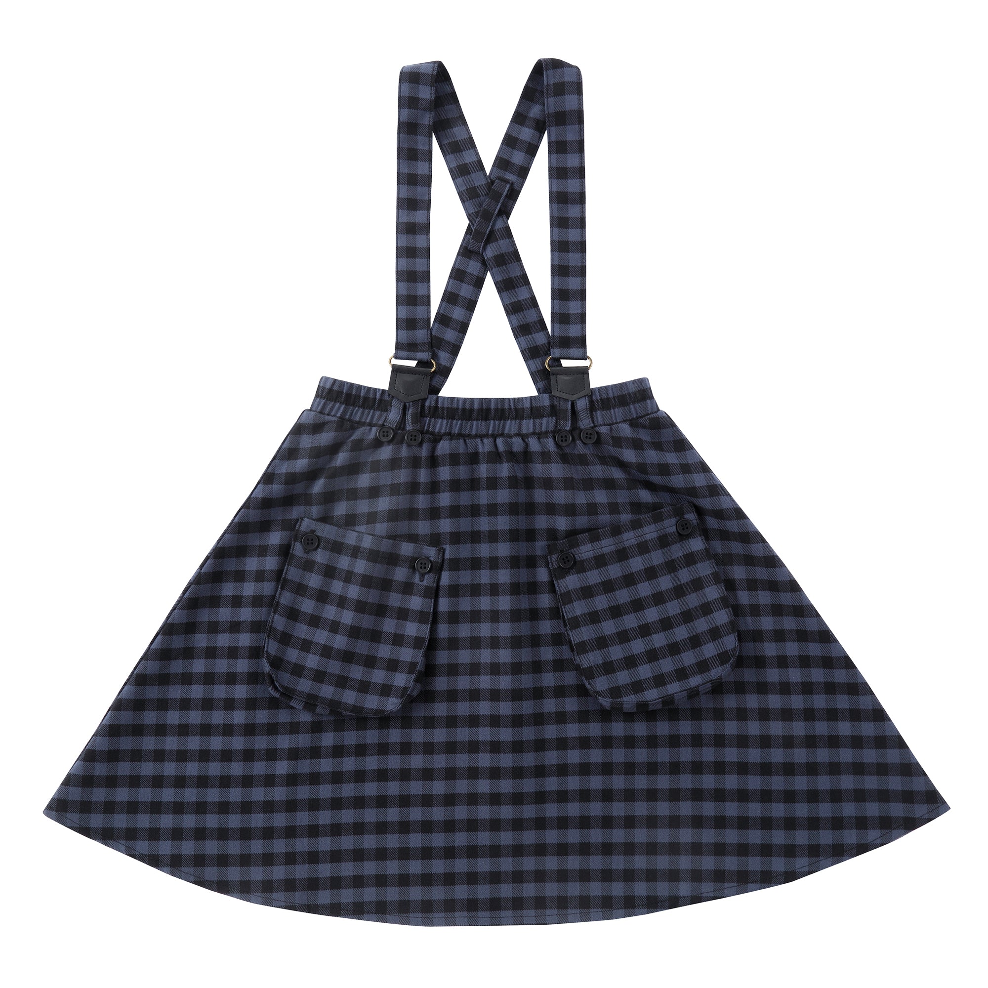 Midnight Plaid Suspender Skirt