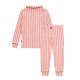Girls Pink Stripe Grandpa Pajama