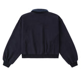 Navy Collared Sweatshirt