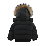 Black Fur Trimmed Coat
