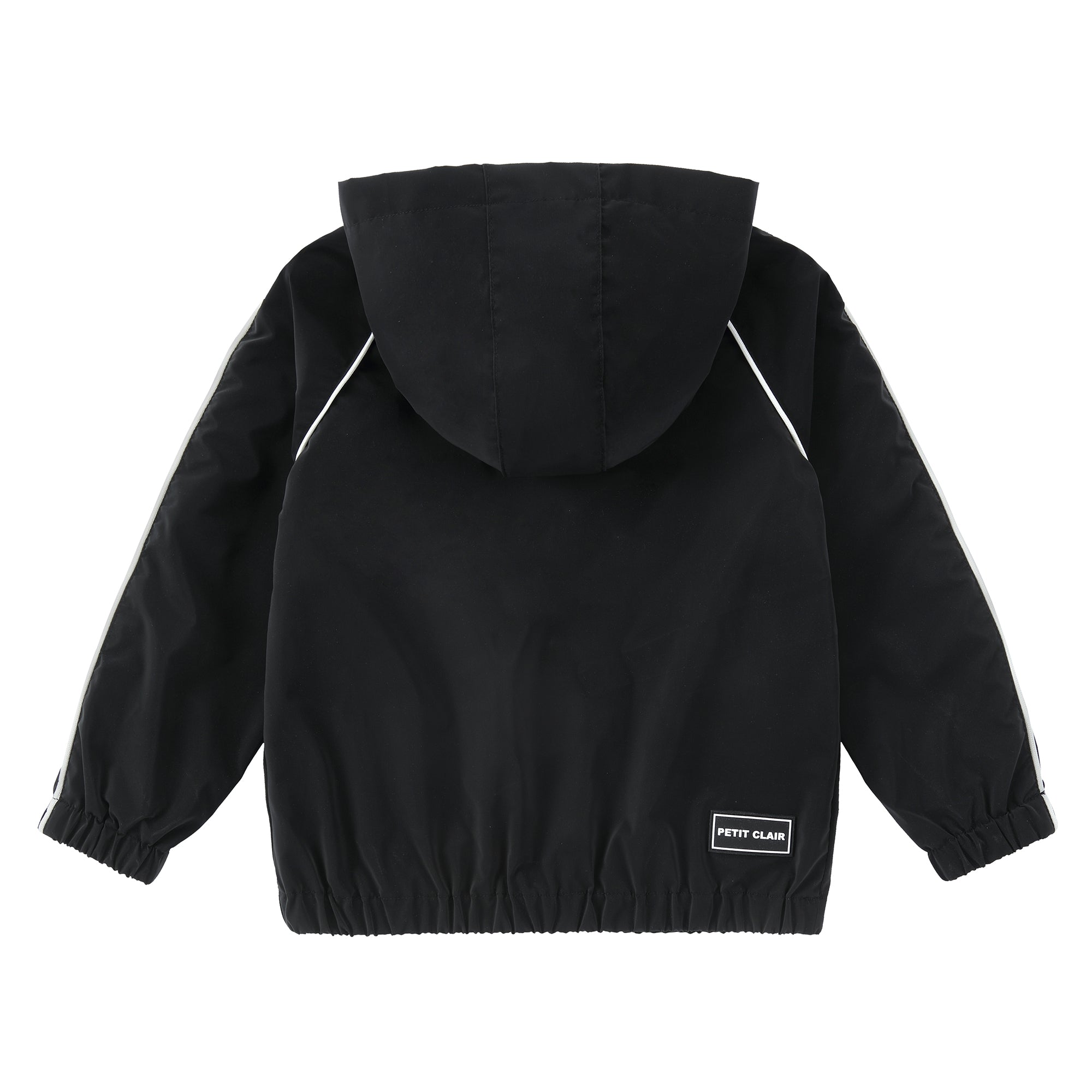 Boys Black  Raincoat with White Trim