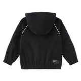 Boys Black  Raincoat with White Trim