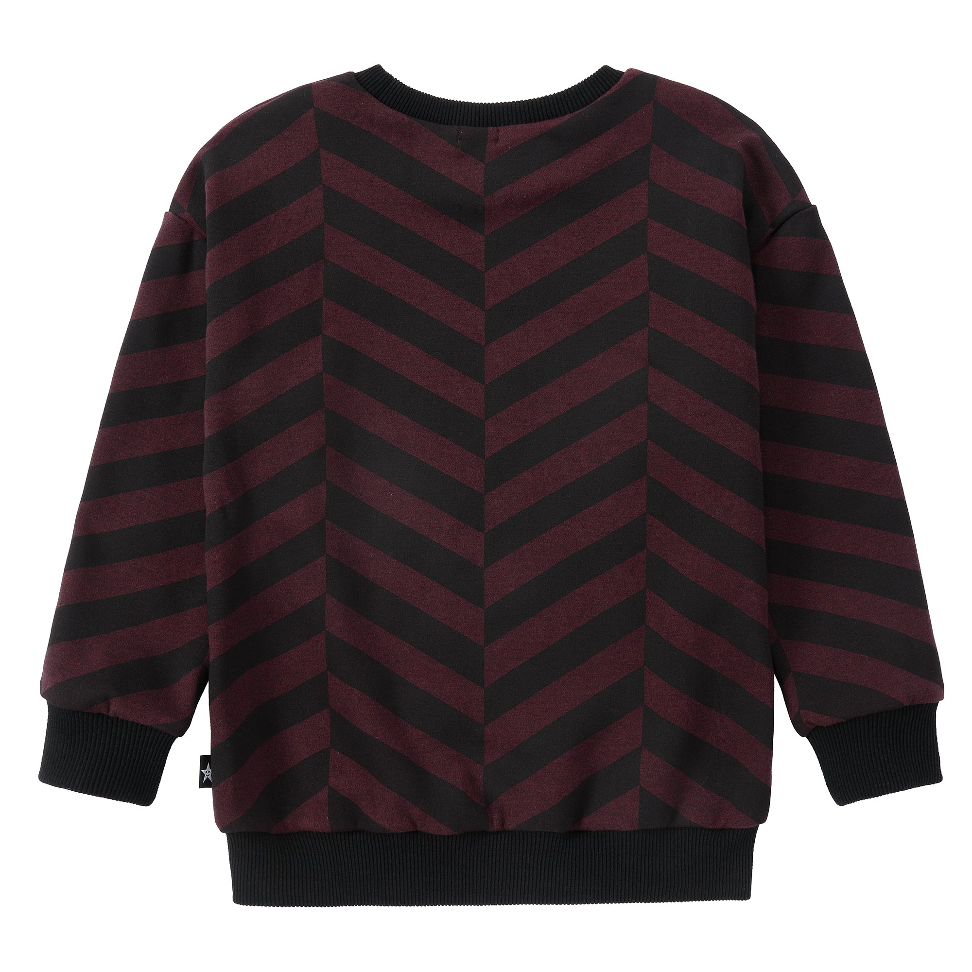 Maroon Zig Zag Stripe Sweatshirt