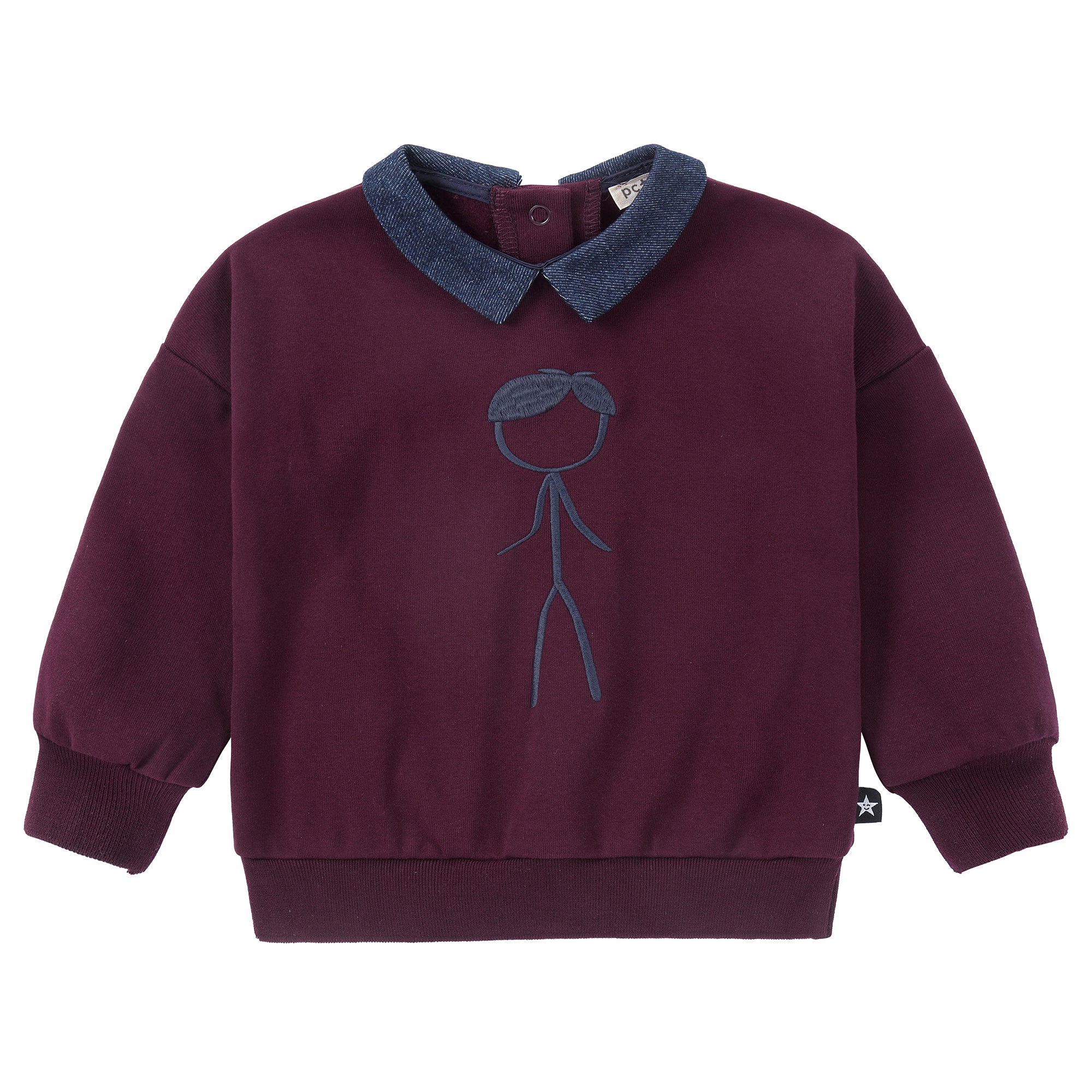Berry Mood Collar Sweatshirt