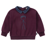 Berry Mood Collar Sweatshirt