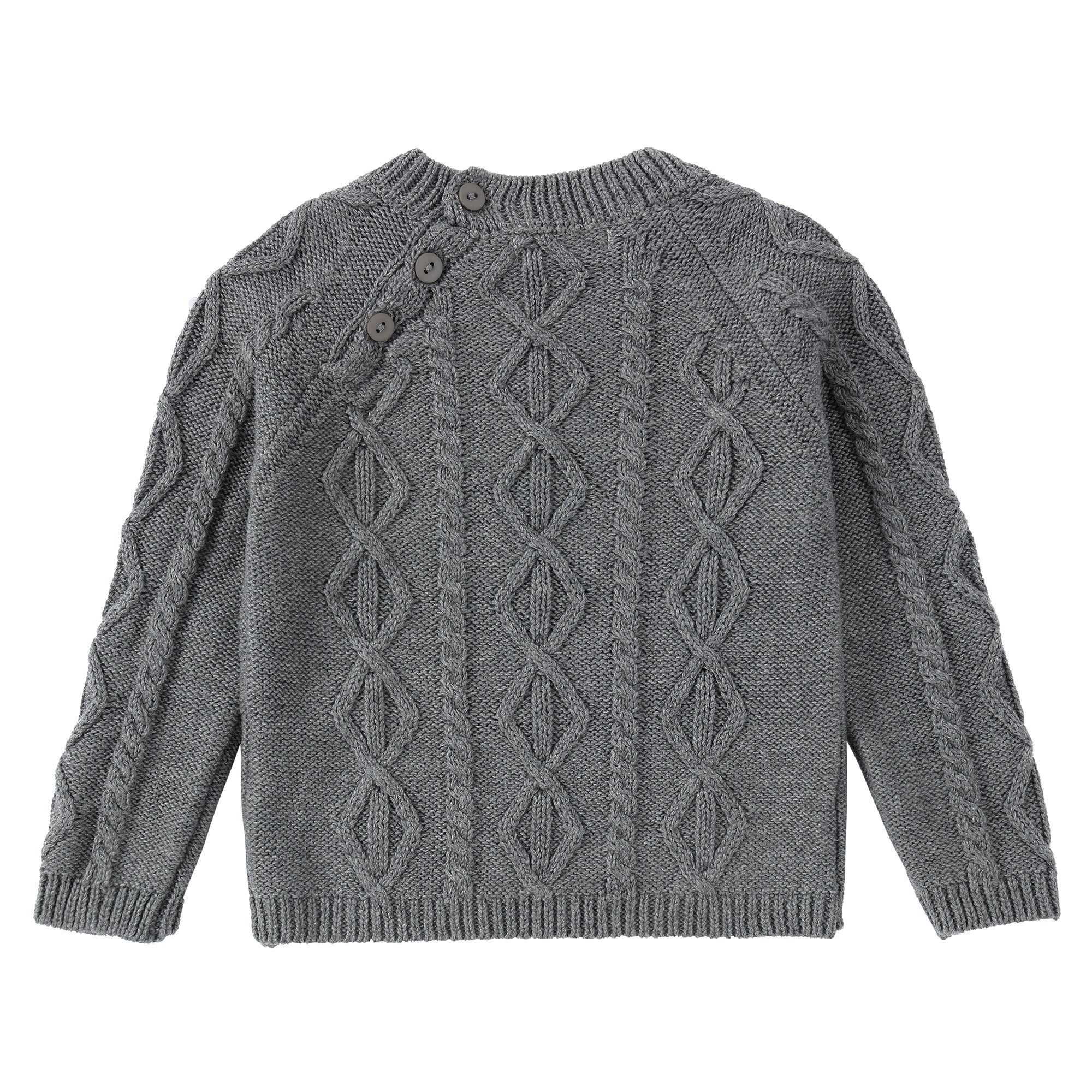 Stone Grey Cable Sweater