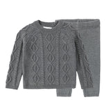 Stone Grey Cable Sweater Set