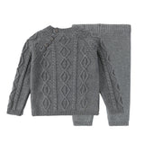 Stone Grey Cable Sweater Set