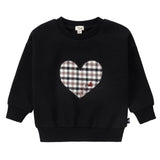 Black Plaid Heart Sweatshirt