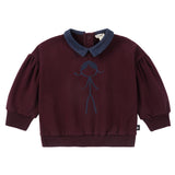 Berry Mood Puff Sleeve Sweatshirt