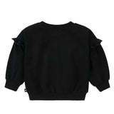 Black Sweatshirt with Applique Detail