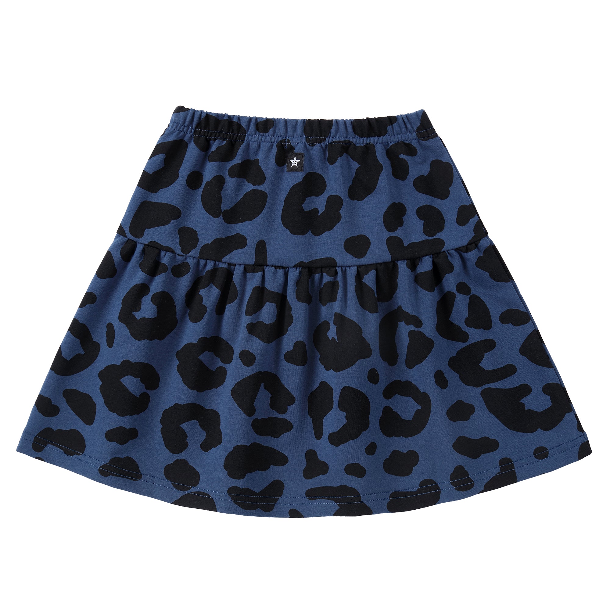 Blue Leopard Print Skirt