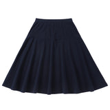 Navy Flared Skirt