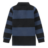 Navy & Black Color Block Polo