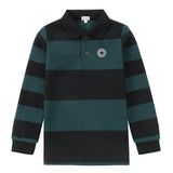 Green & Black Color Block Polo