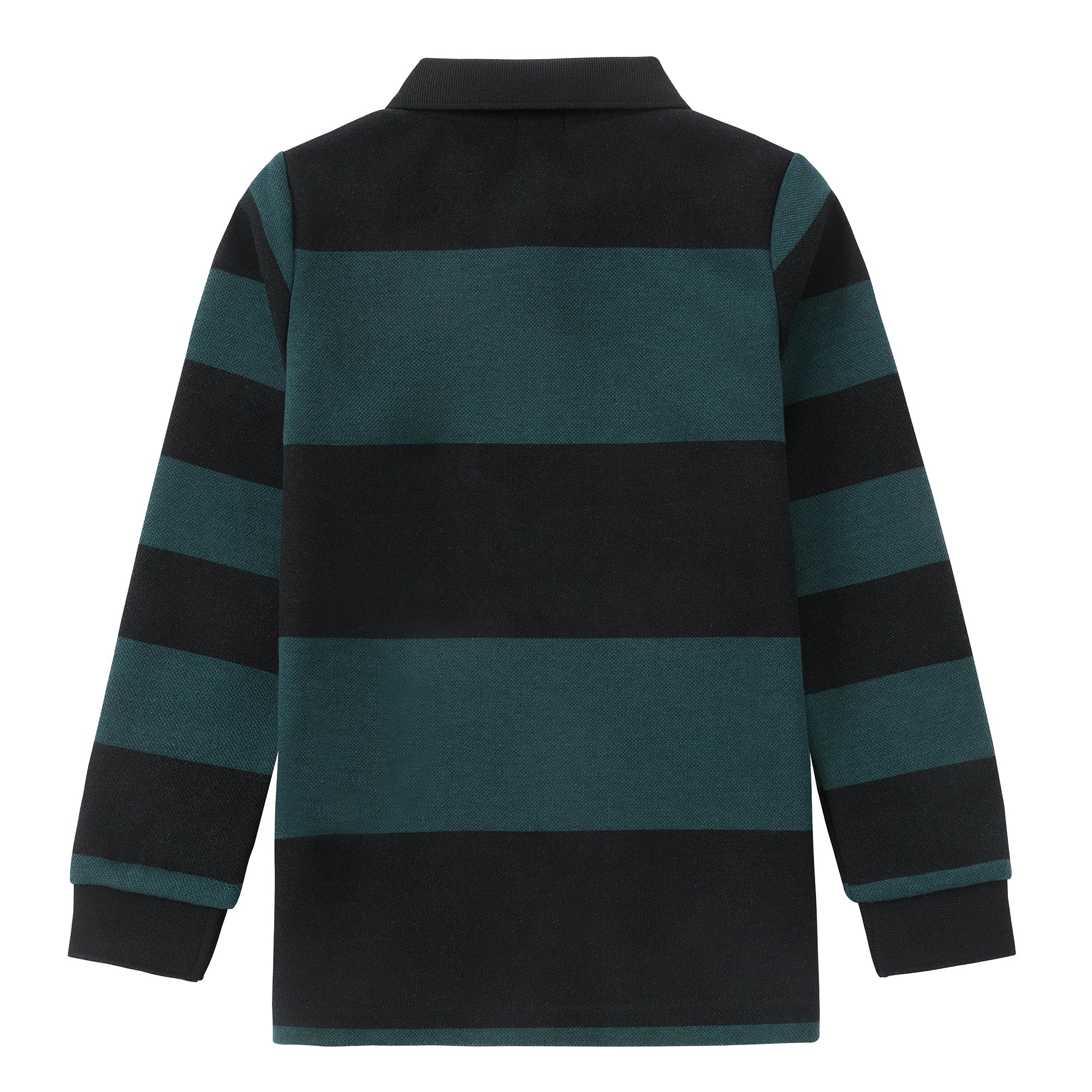 Green & Black Color Block Polo