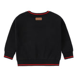 Black Sweatshirt With Embroidered Pocket Detail