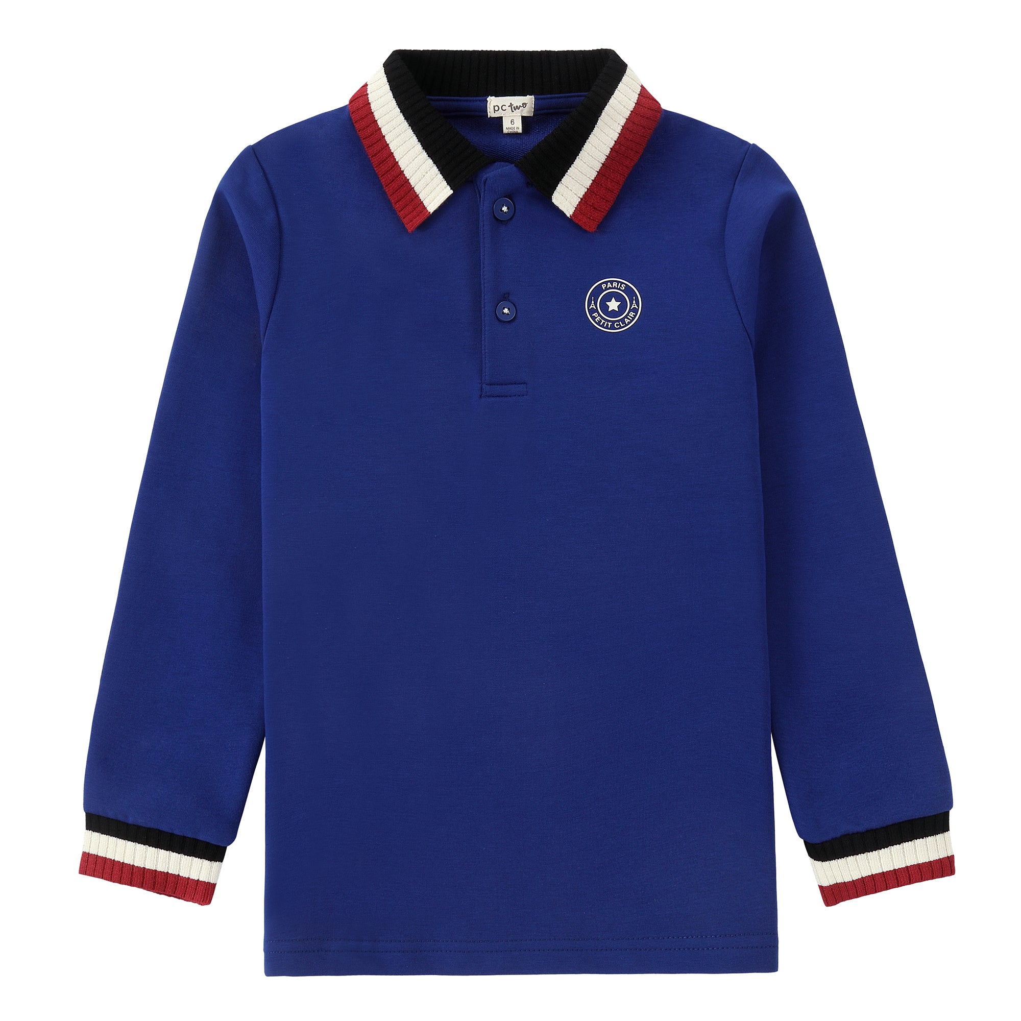 Blue/ Black & Burgundy Trim Polo