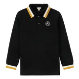 Black/ White & Mustard Trim Polo