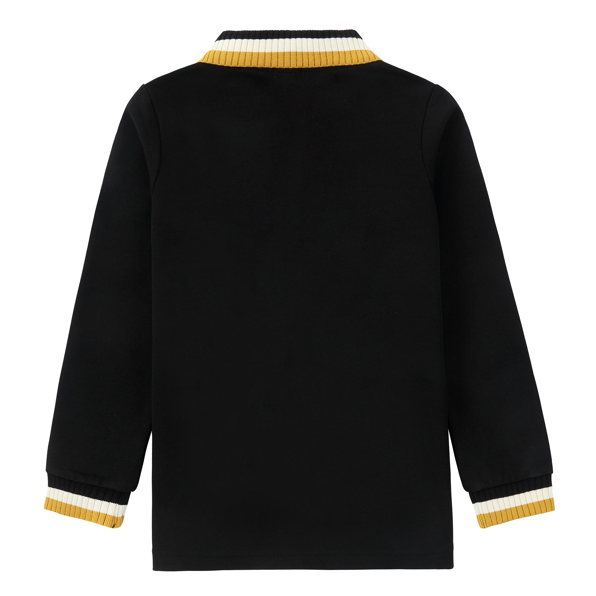 Black/ White & Mustard Trim Polo