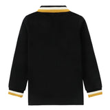 Black/ White & Mustard Trim Polo