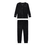 Black Ribbed Velour Pajama