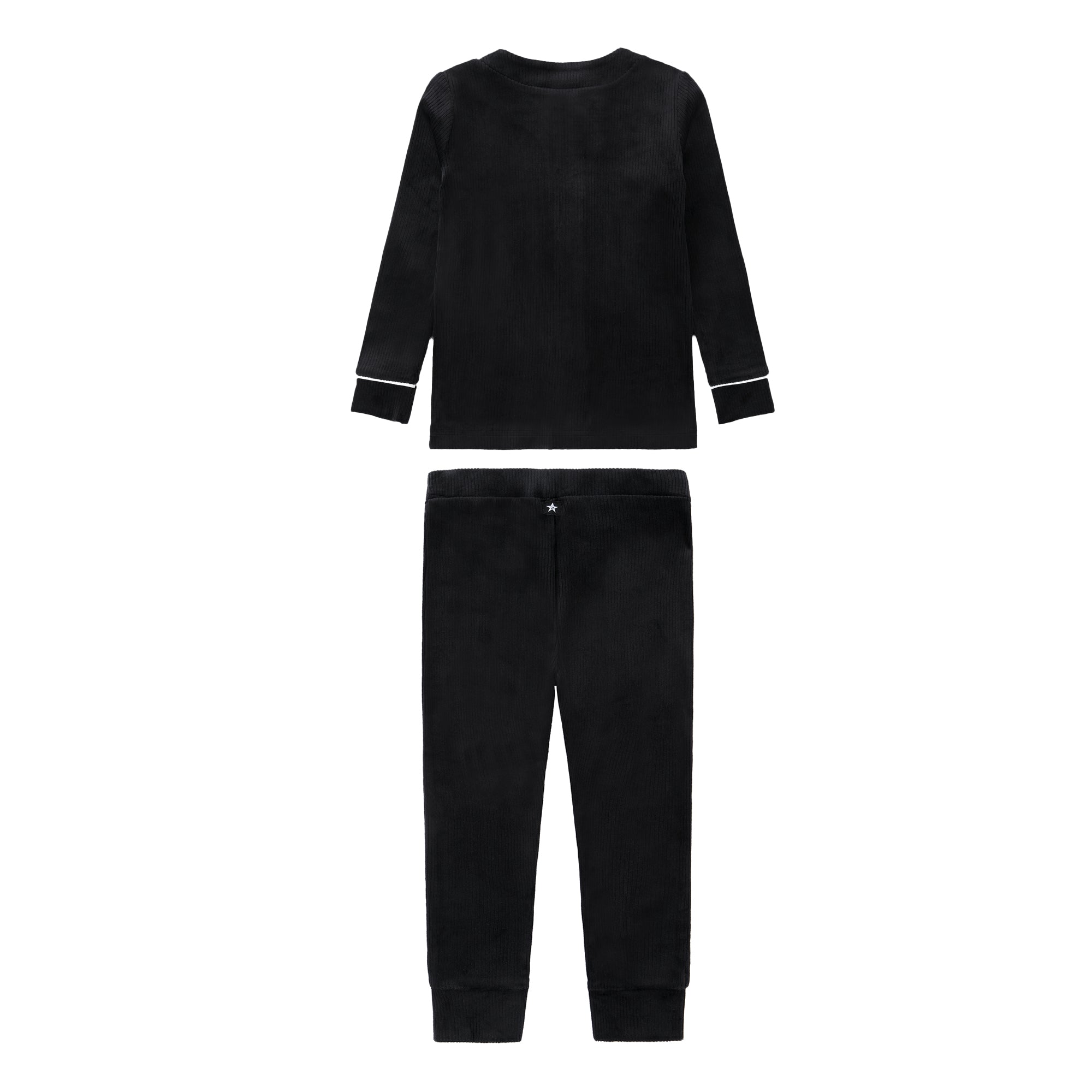 Black Ribbed Velour Pajama