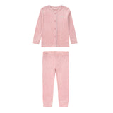 Pink Ribbed Velour Pajamas