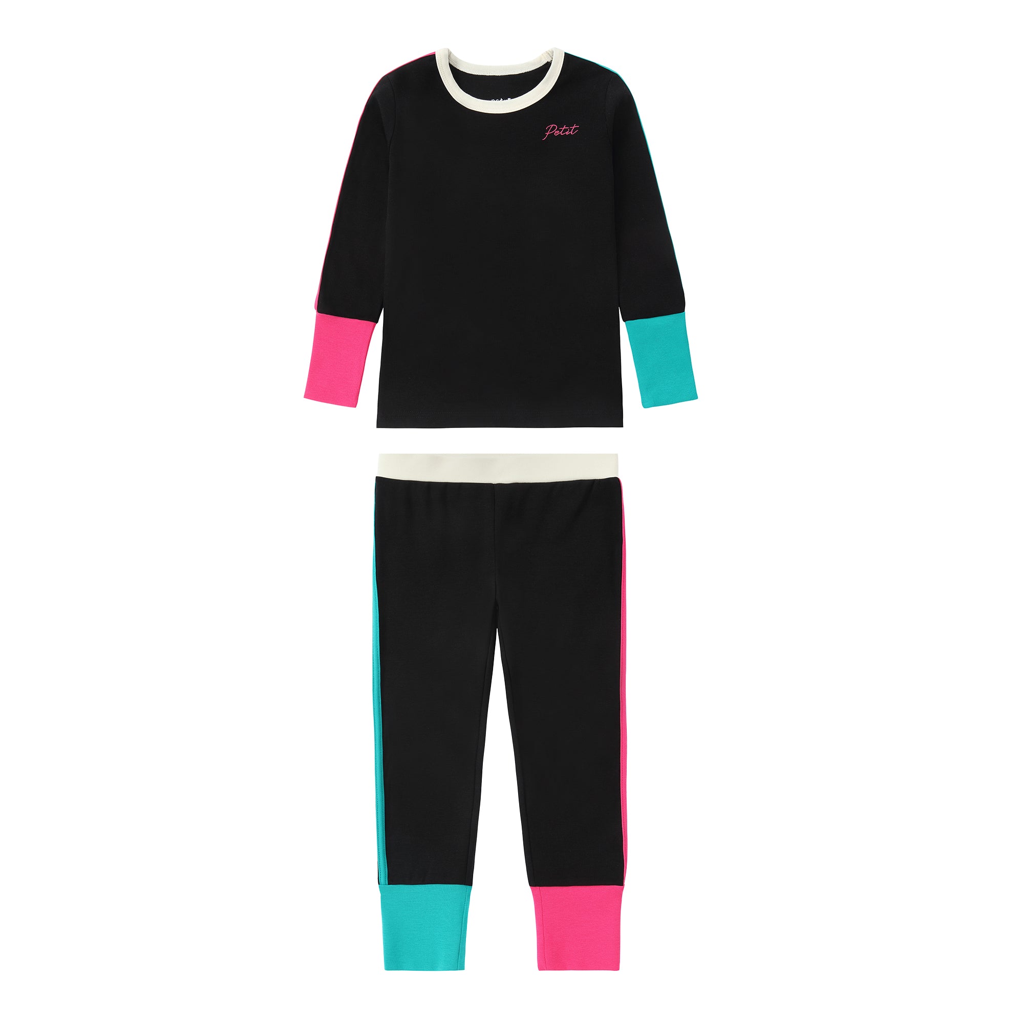 Pink / Teal Color Block Pajama