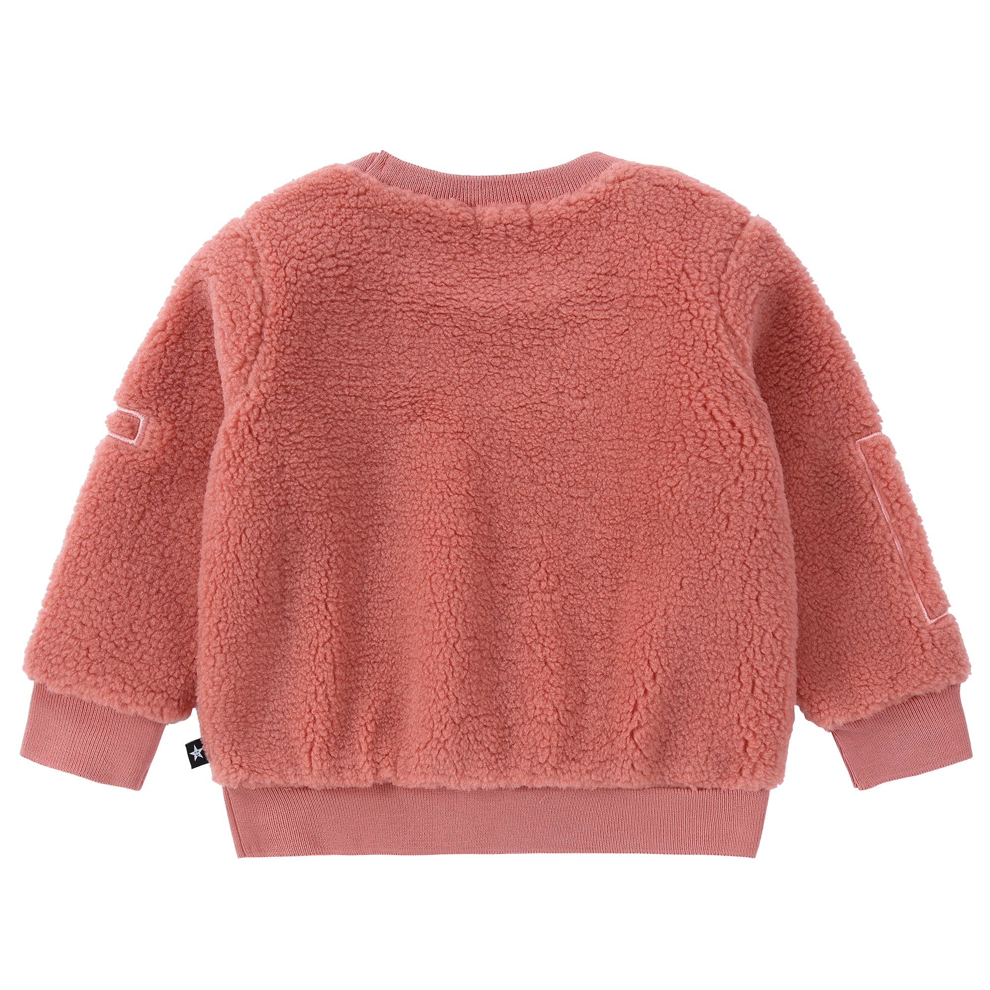 Coral Embroidered Sherpa Sweatshirt