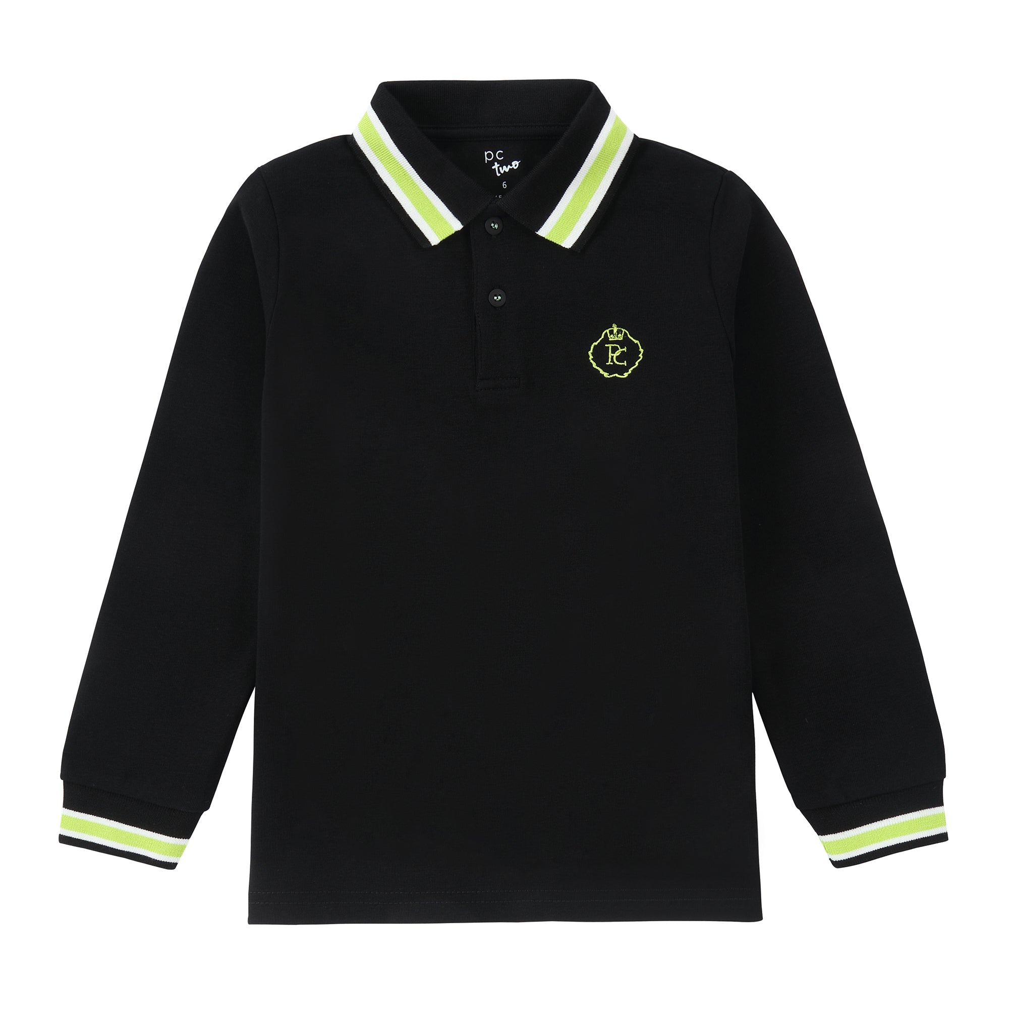 Black / Lime Trim Polo