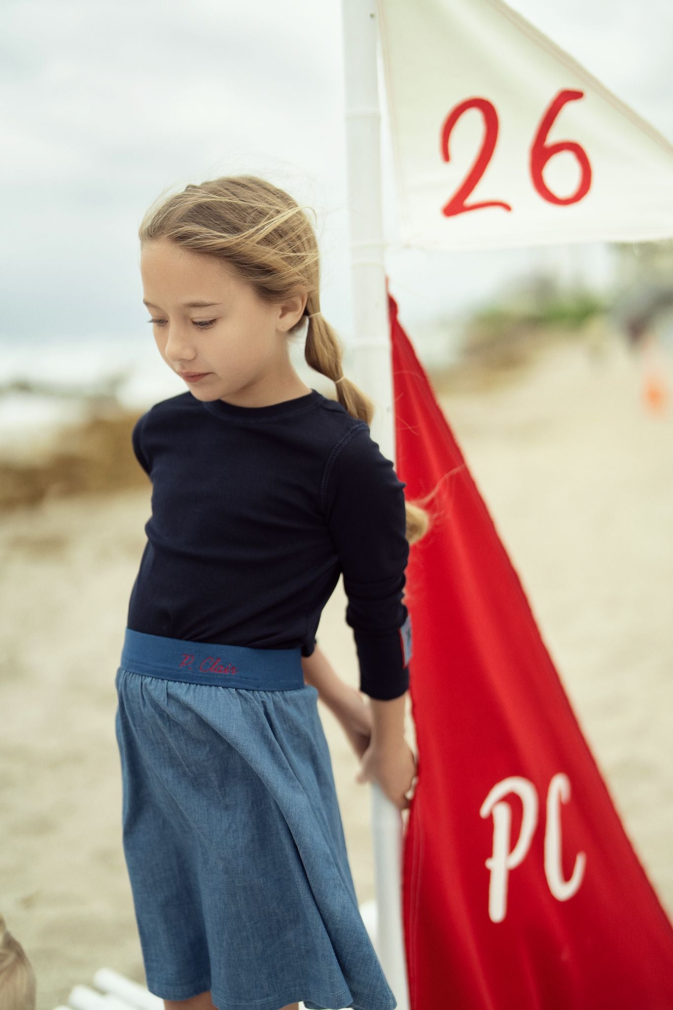 Girls Denim Vine Skirt