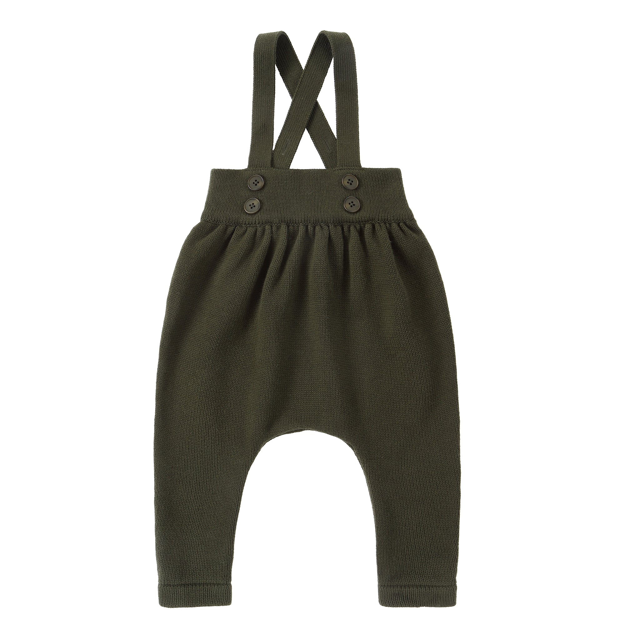 Forest Green Suspender Romper
