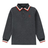 Grey / Rust Trim Polo