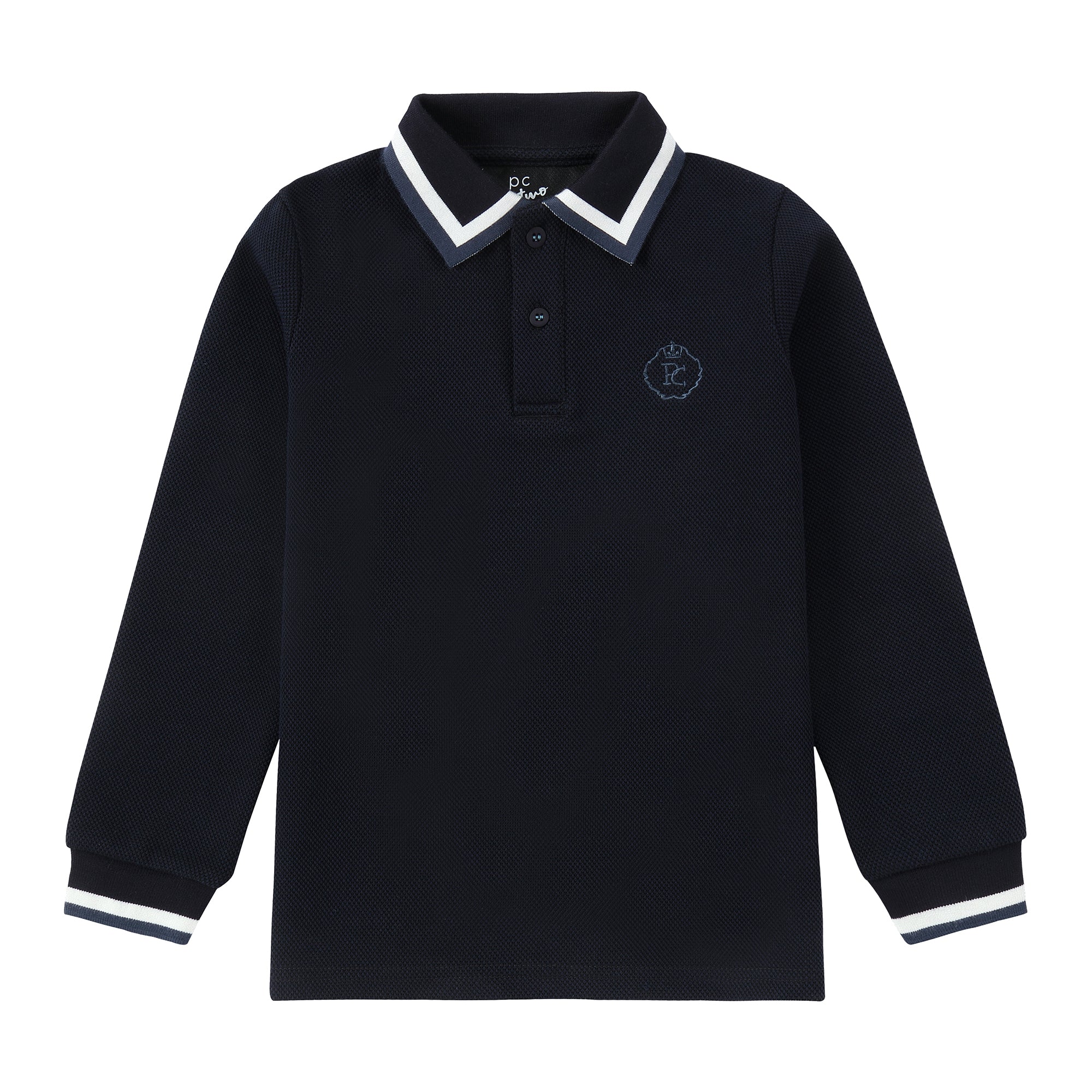 Navy / Dusty Blue Trim Polo