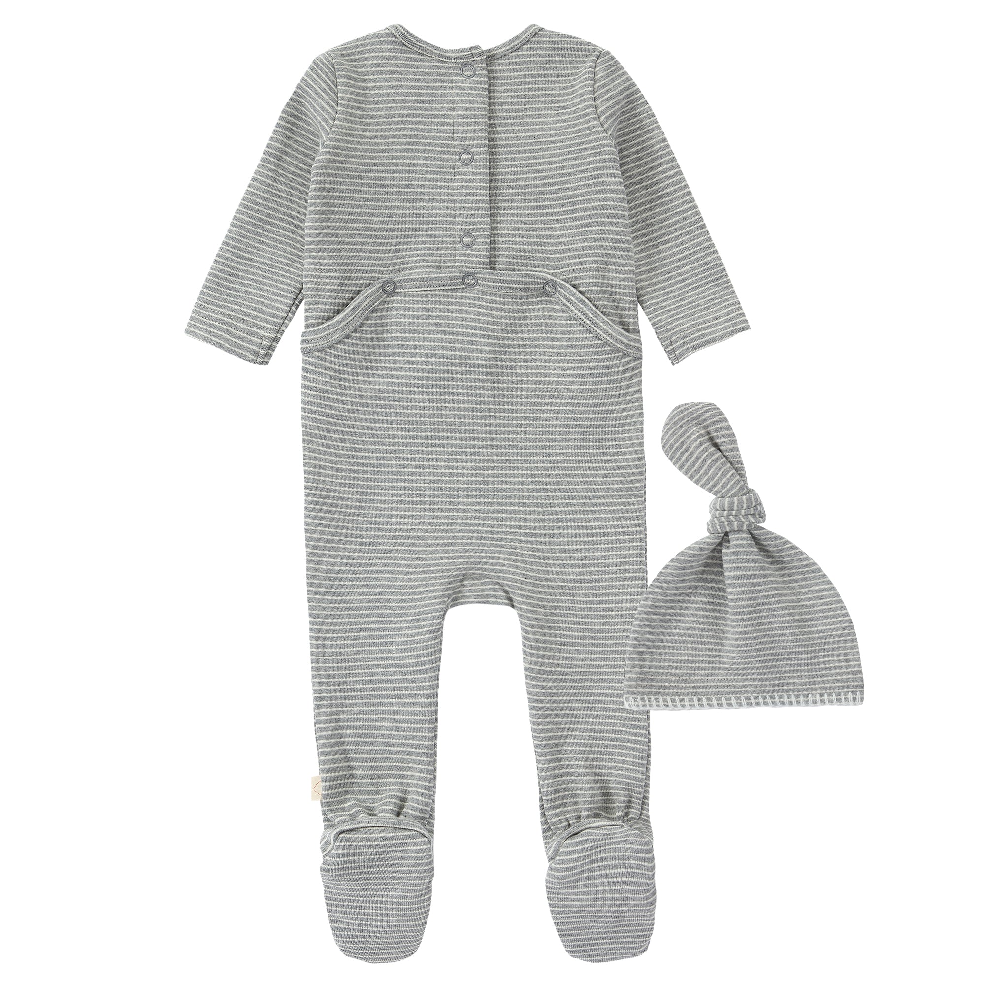 Grey Striped Footie