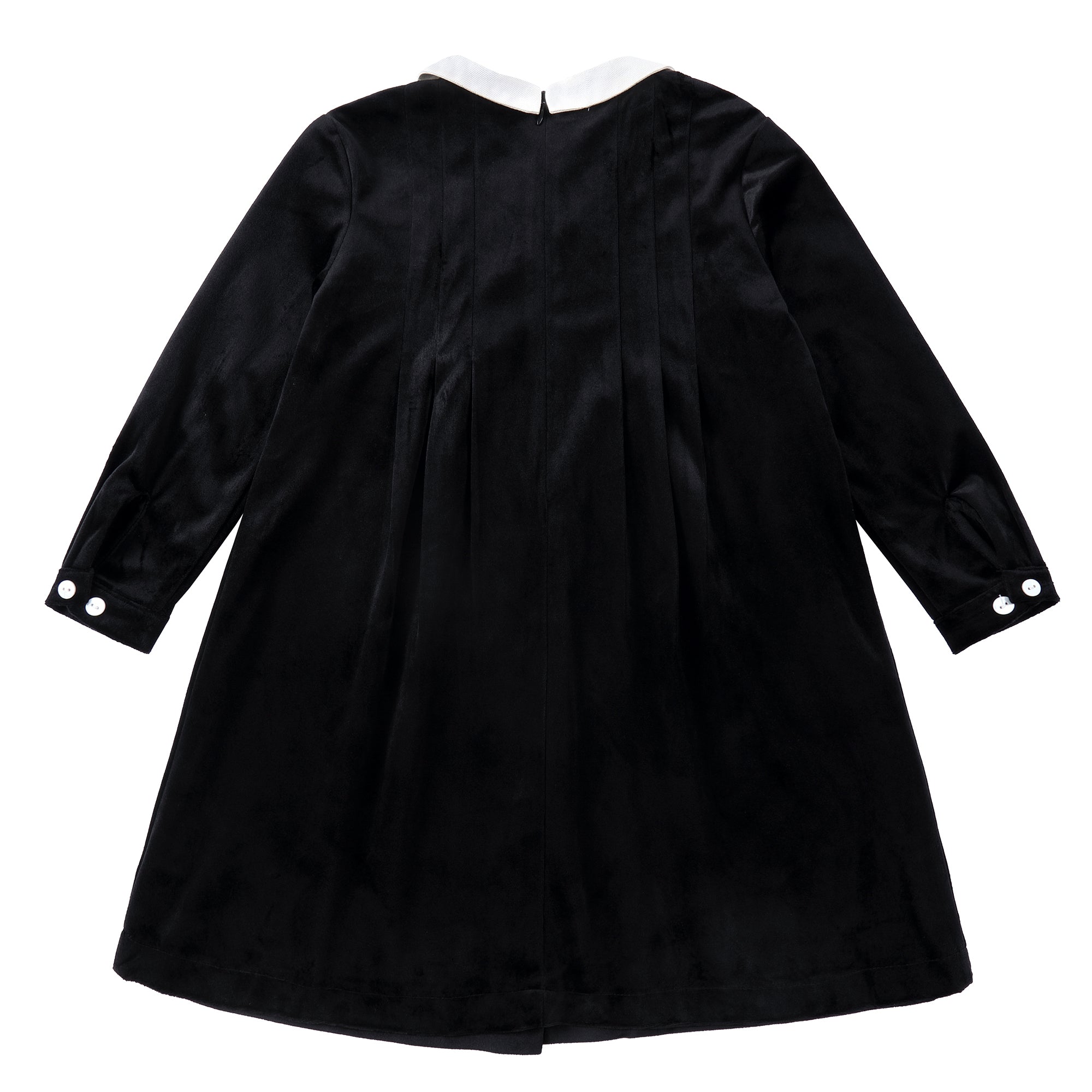 Black Velvet Dress With Ivory Accents