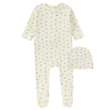 Blue Cherry Footie Set