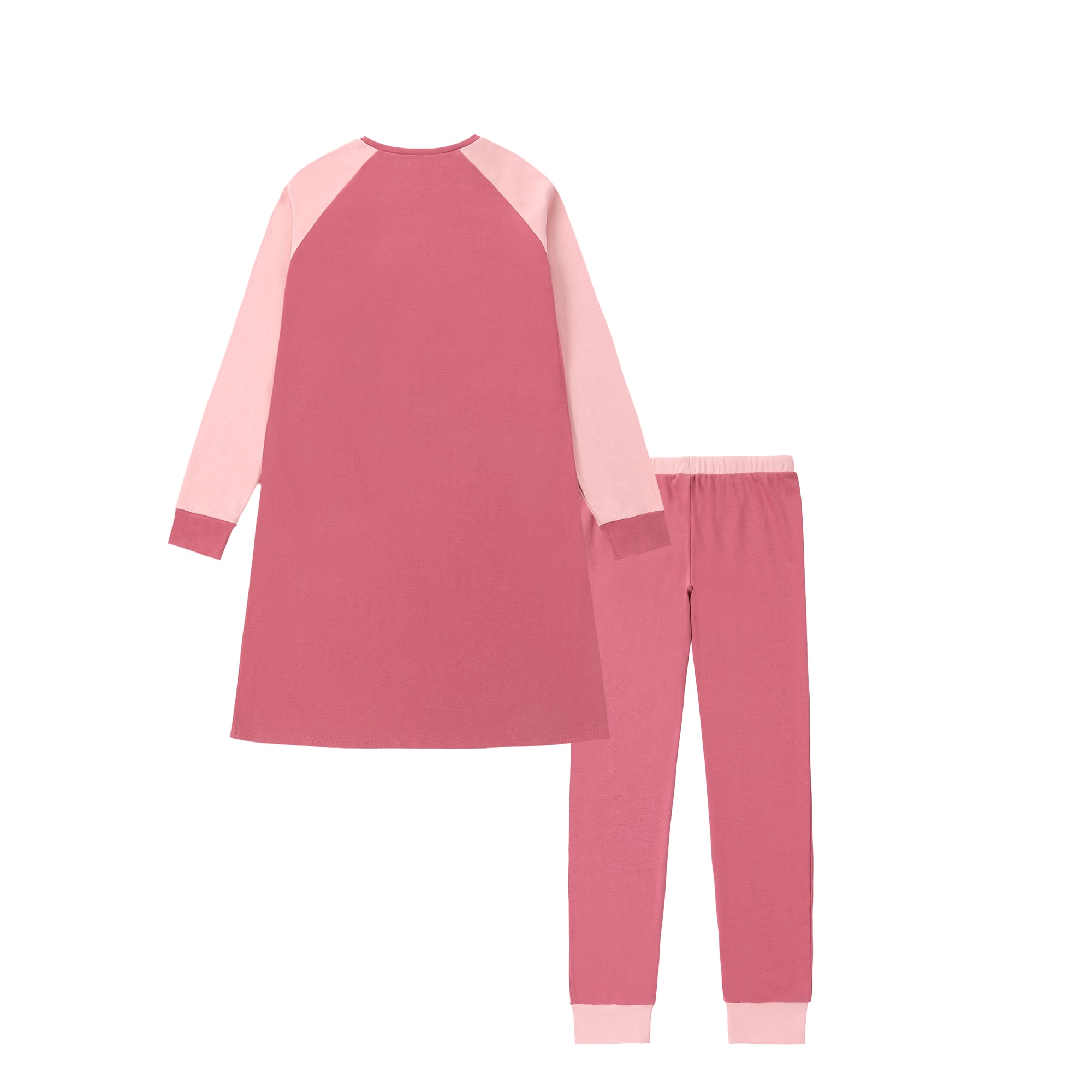 Pink Tunic Color Block Pajama