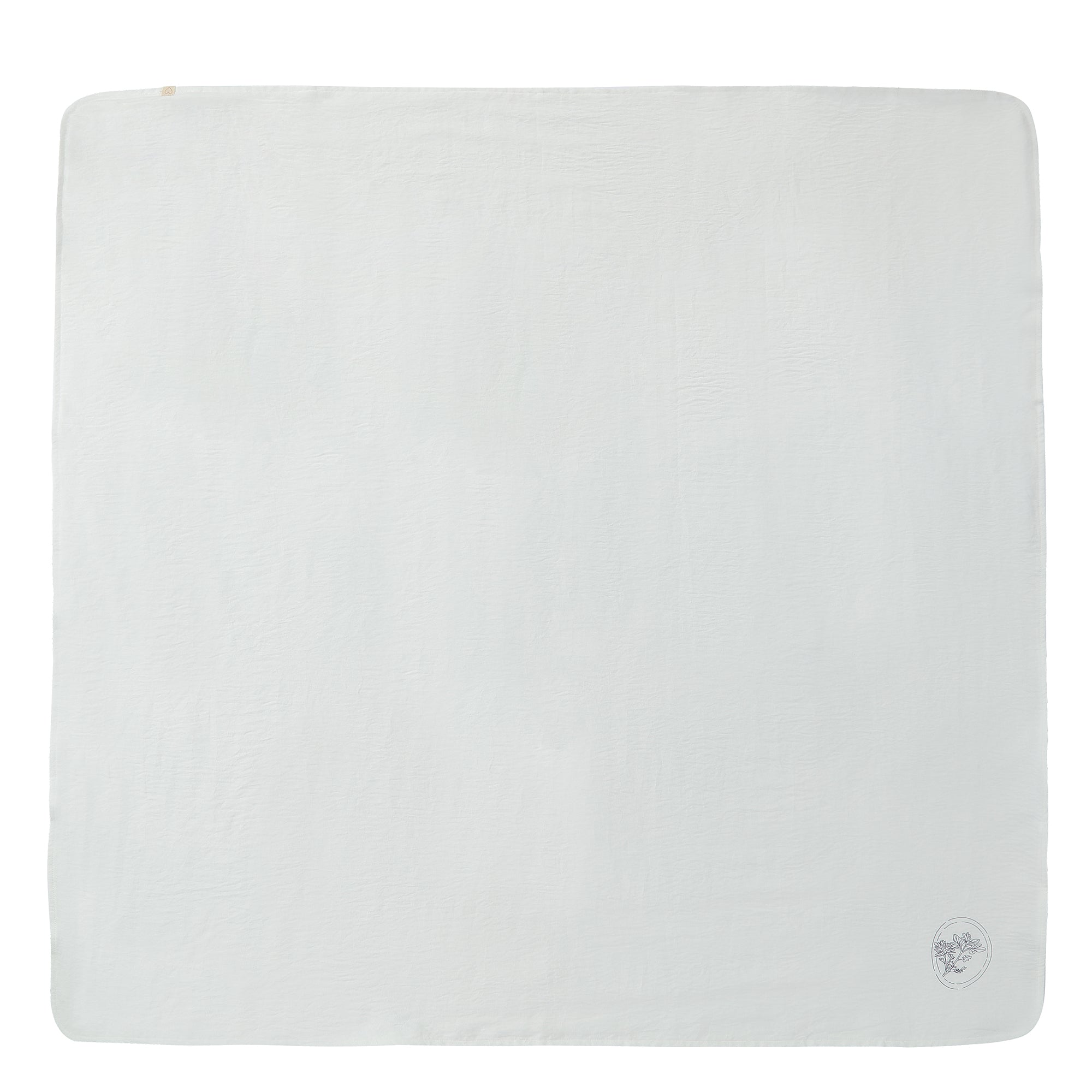 White Leaf Graphic Blanket