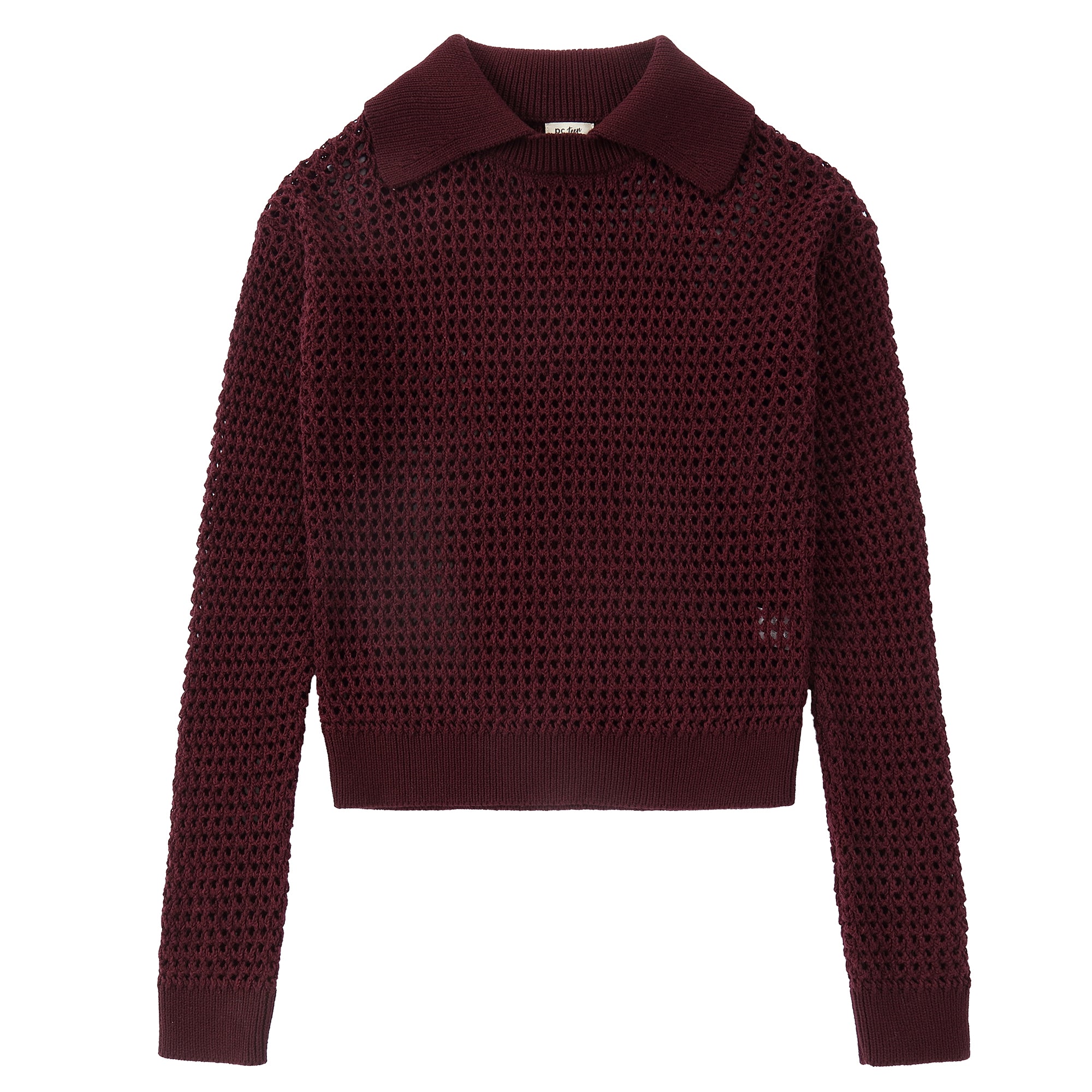 Burgundy Collared Sweater