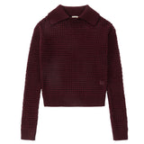 Burgundy Collared Sweater