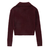 Burgundy Collared Sweater