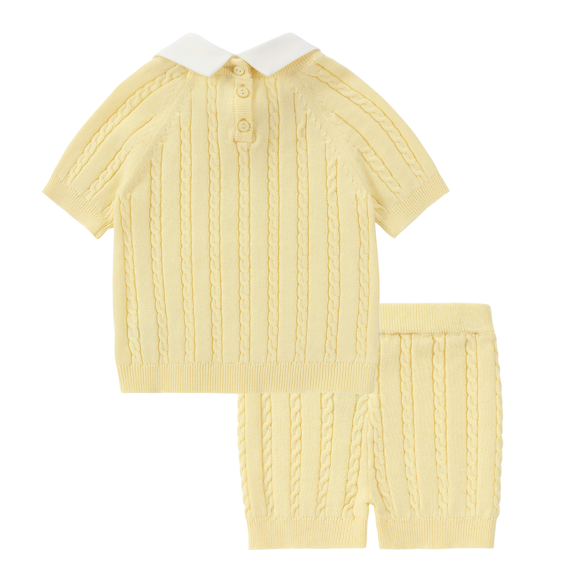 Baby Boys Golden Petals Collared Set