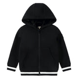 Black Plush Lined Hoodie