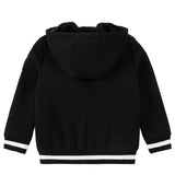 Black Plush Lined Hoodie