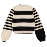 Tan & Black Color Block Sweater